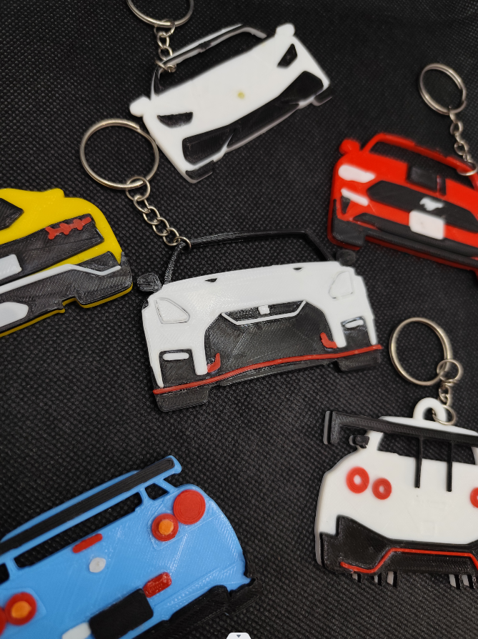 Custom 3D Printed Car Keychain – Personalized Car Model Key Ring