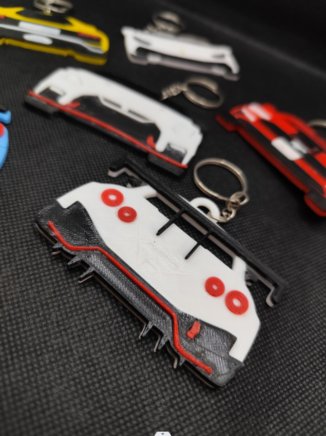 Custom 3D Printed Car Keychain – Personalized Car Model Key Ring